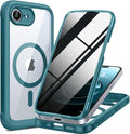 miracase for iPhone 17e & 16e Case with Built-in Private Screen Protector, [Magnetic with MagSafe] Full-Body Phone Cover Military Drop Proof 17 E/ 16 E Bumper 6.1 inch, Green by Miracase