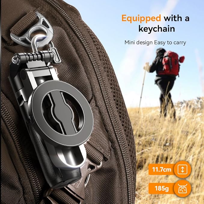 Magnetic Small Selfie Stick for iPhone,4 in 1 Multifunctional Portable Selfie Sticks Retractable Cell Phone Travel Tripod with Remote Control, Mini Phone Tripod for iPhone 17/16/15/14/13/12 Series - Image 7