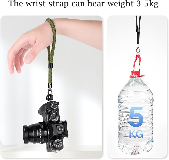 VOVMOEYA Camera Wrist Strap Rope,Camera Hand Strap Compatible with Fujifilm Nikon Canon Sony DSLR Camera - Green - Image 3