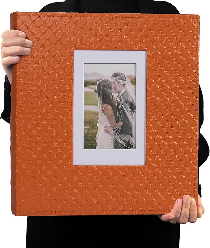 RECUTMS Photo Albums 4x6 Pictures, 600 Pockets Large Capacity Picture Album | Acid-Free Black Pages, Leather Cover, Dual Horizontal/Vertical Pockets, Custom Photo Cover, Perfect for Wedding, Family&Trave - Image 4