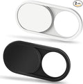 CloudValley Laptop Camera Cover Slide, Metal 0.023 Inch Ultra-Thin, 2 Pack | Web Webcam Cover for MacBook Pro / Air, Laptop, iMac, iPad, iPhone 8/7, PC Accessories, Privacy Protection, Black & White by CloudValley