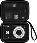 Camera Carrying Case for KODAK PIXPRO FZ55/ FZ45 Digital Camera | Camera Storage Case. Hard Protective Bag With Mesh Pocket Fits Batteries Cable Memory Card Card Reader, Black+ Black by Unknown