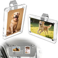 2Pcs Car Sun Visor Photo Holder, Magnetic 2.36"x3.54" Car Visor Photo Clip, Personalized Picture Frame for Cars, Horizontal & Vertical Photo Display Clip for Adding Family or Personal Photos by Unknown