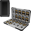 Memory Card Case with 40 Card Slots for SD and Micro SD Cards | Portable SD Card Holder, Hard ABS Shell with Soft Silicone Lining, Precise Card Slots,Magnetic Closure for daily travel by Anyskill