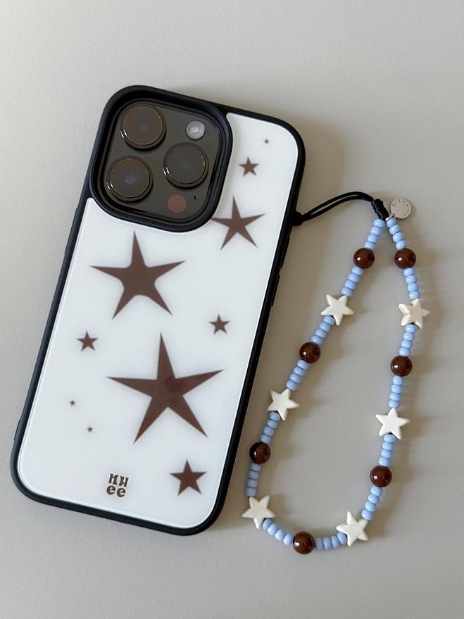 Drawwind Phone Charm Strap Cute Wrist Straps Cell Phone Charm String Y2K Aesthetic Lanyard Wristlet Chain for Case Camera AirPods Bags Keychains (Lucky Star) - Image 2