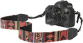 MoKo Camera Strap Compitable with Canon/Sony/Nikon/Minolta/Panasonic/DSLR | Cotton Vintage Camera Strap,Adjustable Neck Shoulder Strap,for Camcorder,Binoculars,for Adults Kids, Bohemia Dark Orange by MoKo