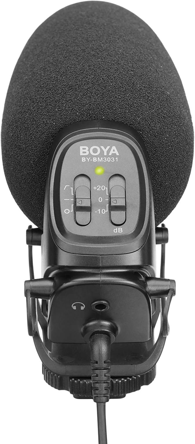 Boya BY-BM3031 – Supercardioid Condenser Microphone That Delivers Sound for DSLRs, camcorders, Audio recorders and More, Black - Image 2