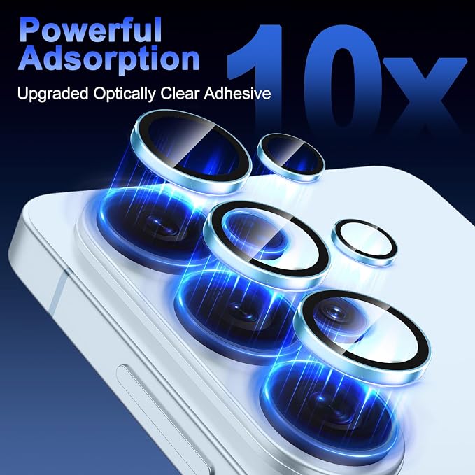Meshine for Samsung Galaxy S26 Ultra Camera Lens Protector,Scratch Proof,Strong Adsorption,9H Hardness with Metal Ring Camera Cover,Ultra Thin Case Friendly, Accessories Lens Protector,Blue - Image 5