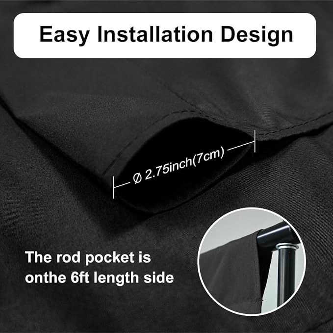 Black Backdrop Background,10 X 10 FT Large Photography Backdrop Photo Photoshoot Background Screen for Photography Photo Booth Backdrops Parties Curtain - Image 5