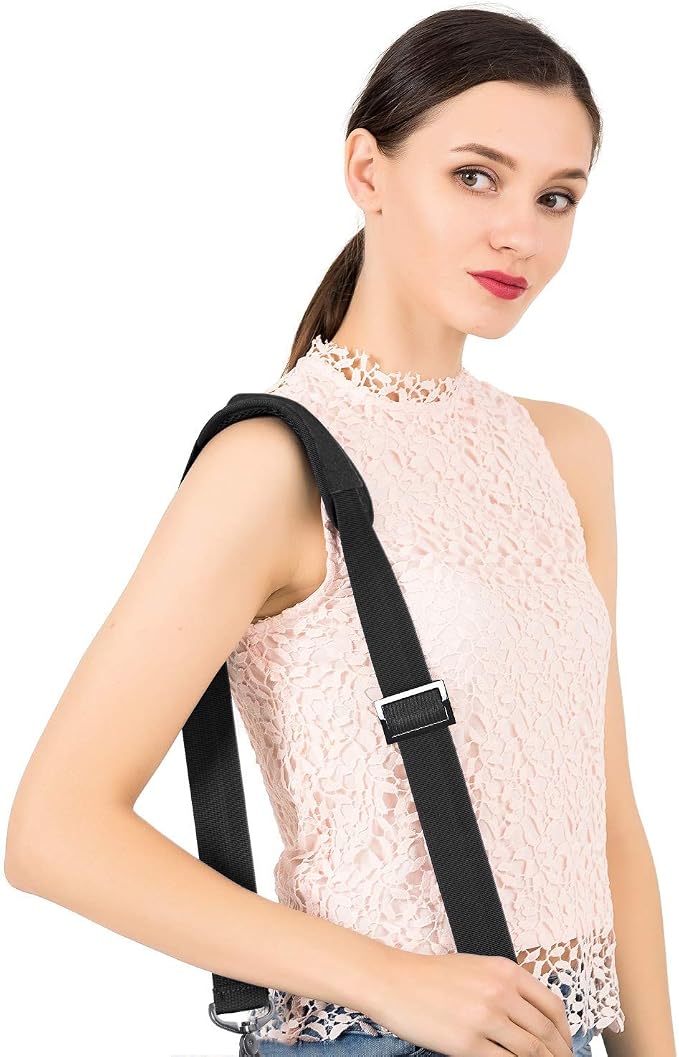 MOSISO 56 inch Shoulder Strap, Adjustable Soft Universal Non-Slip Strap | Thick Replacement Strap, Fit Padded with Metal Swivel Hooks for Laptop Shoulder Bag/Laptop Messenger Bag, Black - Image 2