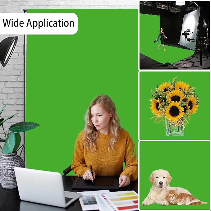 Green Screen Backdrop for Photoshoot, Fabric 10x20ft | Versatile Studio Photo Backgrounds, Non Reflective, Easy to Use, for Portraits, Product, Party, Video Creation - Image 2