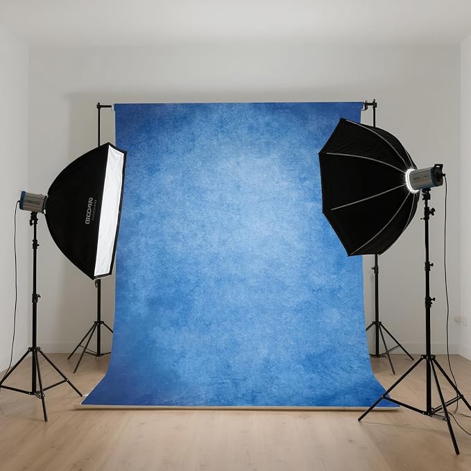 Blue Photography Backdrops for Photoshoot, Abstract Fabric 3x5ft | Vintage Studio Photo Backgrounds, Non Reflective, Easy to Use, for Portrait, Headshot, Product - Image 6