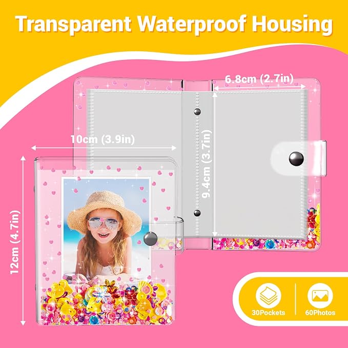 Small Photo Album 2x3 for Instax Mini Series Instant Film, 3 Inch Mini Photo Album for Polaroid Snap, Gift for 3~10 Year Old Girl, Stocking Stuffers (Holds 60 Photos) - Image 2