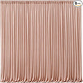 Nude Blush Backdrop Curtains-Wrinkle-Free Polyester Photography Drapes Party Curtain Background for Baby Shower Wedding Decorations- 24 X10FT by WishCare