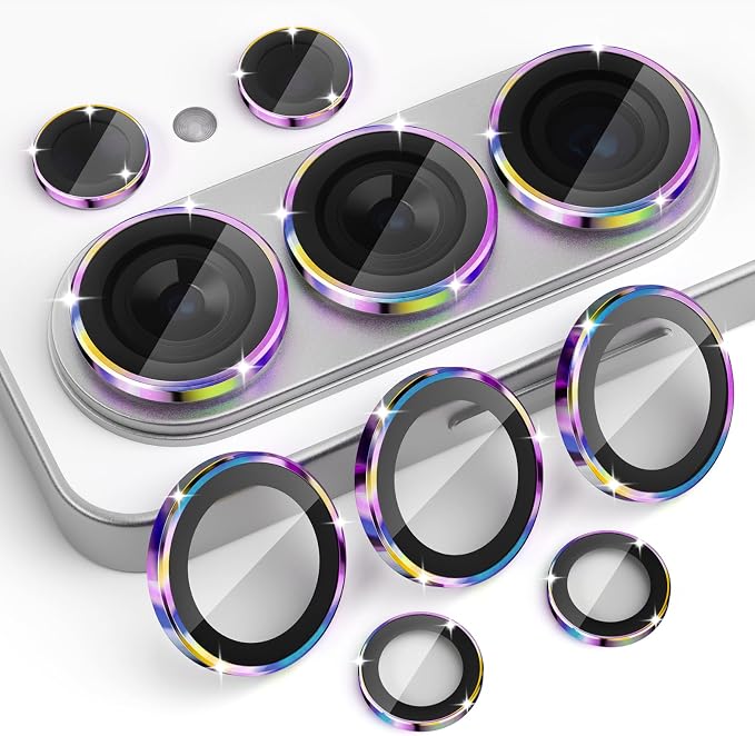 Camera Lens Protector for Samsung Galaxy S26 Ultra, Colorful | Tempered Glass, Auto-align Tray, Easy Installation, Case Friendly, Anti-Scratch, HD Clear, Ultra Slim by Rayorcon