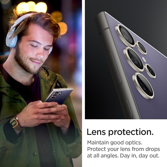Spigen Camera Lens Protector for Galaxy S24 Ultra - Titanium Violet[2 Pack] | GlasTR EZ Fit Optik Pro, 9H+ Tempered glass, Scratch resistant, Original photo quality, Auto-align tray, Case-friendly - Image 4