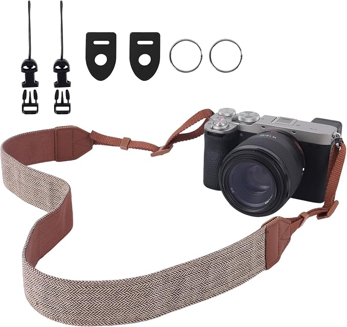 Camera Strap, Premuim Cotton Neck Shoulder Strap, Adjustable Neck Belt | Vintage Camera Strap with Quick Release Buckles, Adjustable Shoulder Straps for All DSLR SLR Most Digital Cameras by Unknown