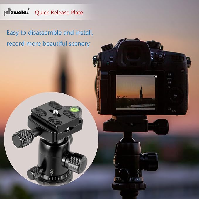 Niewalda PU50 Quick Release Plate Arca Swiss Plate with 1/4" Slotted Screw | Universal Tripod Quick Release Plate for Tripod, Includes D-Ring Fastener, Fits Monopod Stabilizer and Benro Gitzo Systems - Image 6