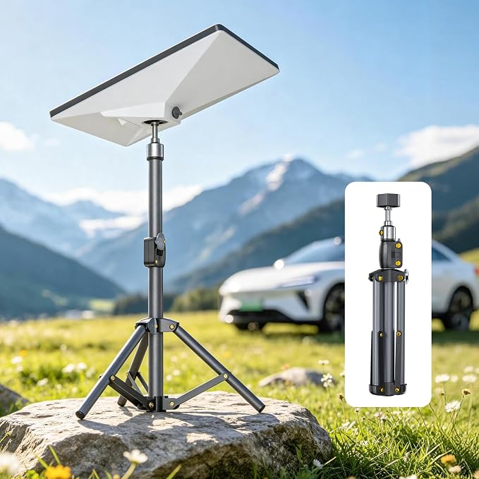 for Starlink Mini Tripod Stand Mount with Adapter Kit Accessories | Adjustable Height Tripod Mounting Adapter Compatible with Starlink Mini,Portable Sturdy Stand for Outdoor Camping, Travel, Rv by pntnfly