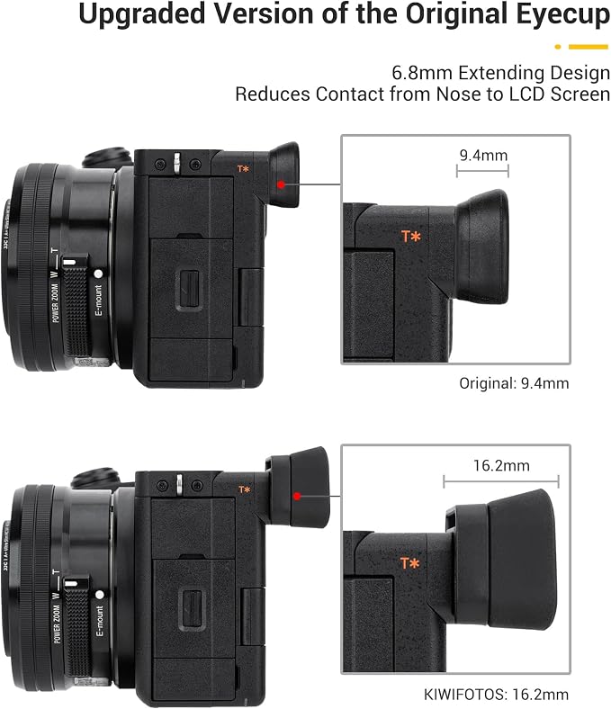 Extended A6700 Eyecup Eyepiece Replaces Sony FDA-EP20 | Soft Silicon,Camera Eye Cup Viewfinder,for Sony A6700 Mirrorless Camera,Not Affect The Use of A6700 Camera Screen - Image 4