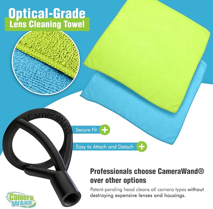 Surveillance/Security Camera Cleaning Tool - Safely from The Ground - with Cleaning Solution & Re-usable Microfiber Towels - Image 5