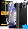 UniqueMe 2+2+1 Pack for Samsung Galaxy S23 Ultra Screen Protector 6.8 inch | Flexible TPU, Camera Lens Protector, Installation Frame, 24h Scratch Self-Healing by UniqueMe