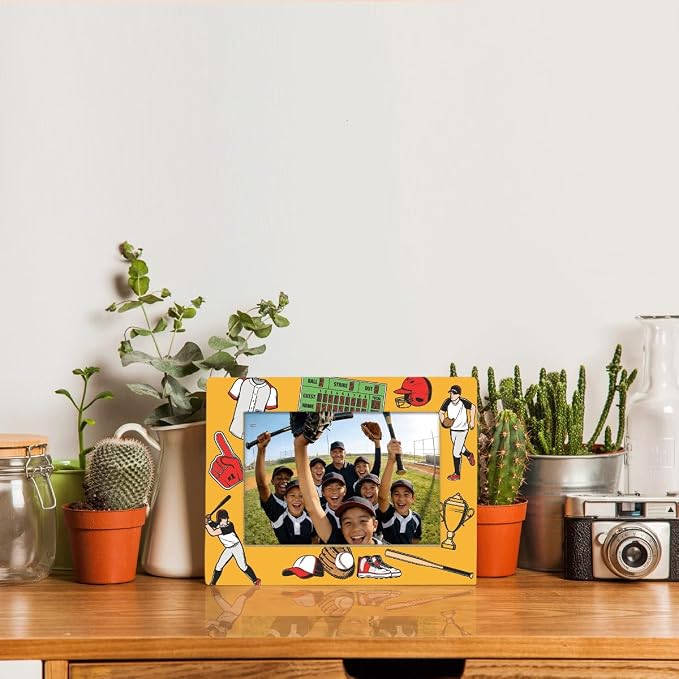 Baseball Picture Frame, Sports Photo Frame for 4x6 Inches Photos, Tabletop Display Frames to Baseball Players and Coaches, Sports Decor for Home Office Bedroom - Image 5