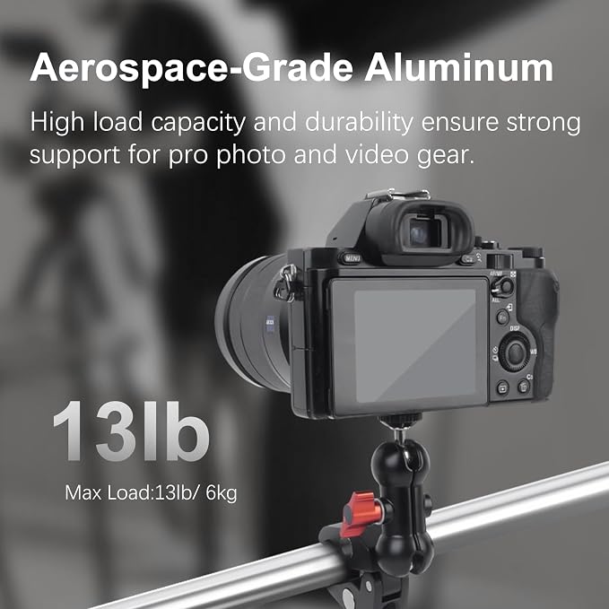 Super Clamp Mount Kit with 360° Ballhead Magic Arm – Universal Camera Mount with 1/4"-20 Screws for DSLR Camera,Led Lights,Action Cameras,and More - Image 6