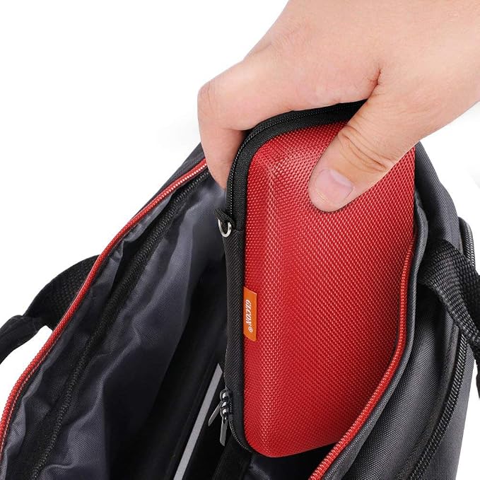 Hard Protective Travel Case, Shockproof EVA Electronic Organizer | Fits Anker, Jackery, RAVPower Power Bank, Cell Phones, GPS, Cables, Car Accessories, Travel Gadgets,Red - Image 7