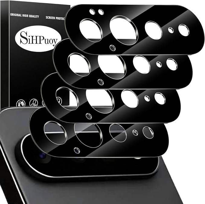 SiHPuoy Camera Lens Protector for Google Pixel Pro XL Tempered Glass 11FT | 4 Pack, 9H+ Hardness, Military Grade Shatterproof, Anti-Scratch, Case Friendly, HD Camera Cover, Does not Affect Night Shots by SiHPuoy