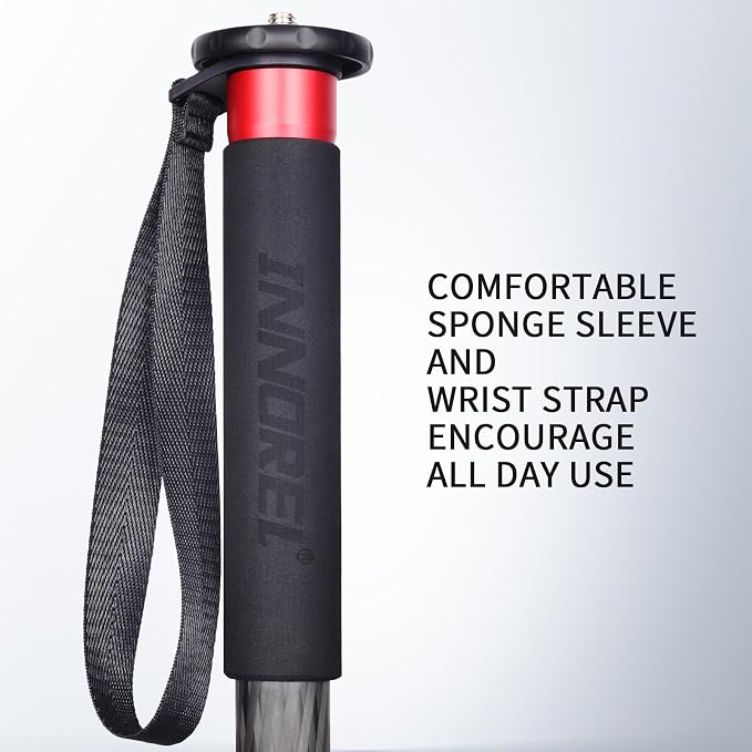 Camera Monopod INNOREL VM60C Carbon Fiber Portable Compact Lightweight Travel Monopod with Fast Flip Lock for Canon Nikon Sony DSLR Camera Video Camcorder Photography Load 22lbs/10kg Height 63in/160cm - Image 3