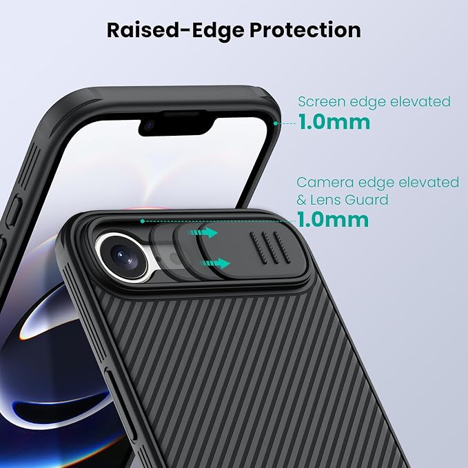 Nillkin Magnetic for iPhone 17E/16E Case MagSafe, Upgraded Slide Camera Cover, Compatible with MagSafe, [Shockproof Protective] Slim Case for iPhone 17E(2026)/16E(2025) 6.1 inch, Black ﻿ - Image 5