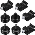 Weewooday 8 Pack Hot Shoe Adapter Kit, 1/4"-20 Cold Shoe Mount & Flash Stand Mount Set for DSLR Camera Rig, Tripod, Microphone, LED Light, Monitor by Weewooday