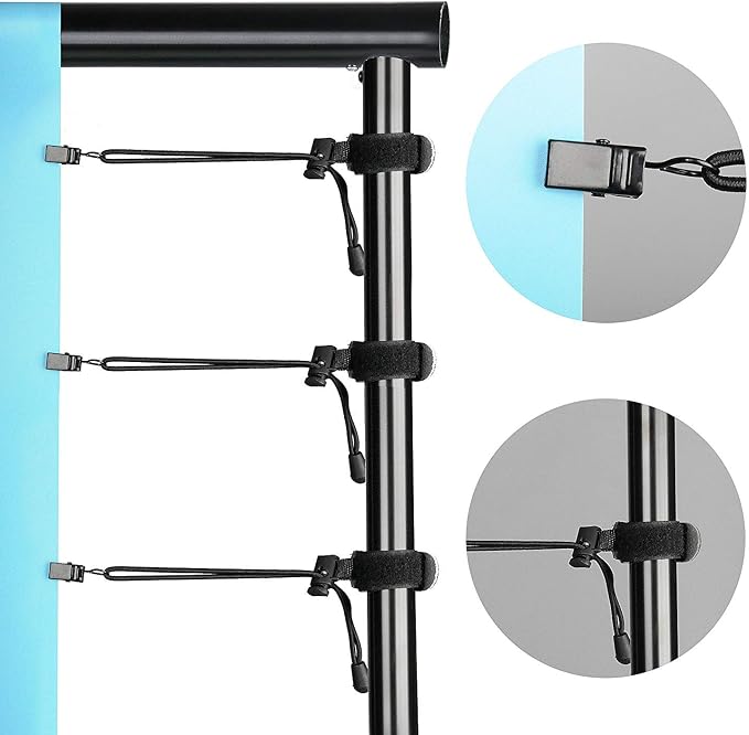 SLOW DOLPHIN Photo Video Studio 12ft (W) x 10ft (H) Heavy Duty Adjustable Photography Backdrop Stand Background Support System Kit with Carry Bag - Image 7