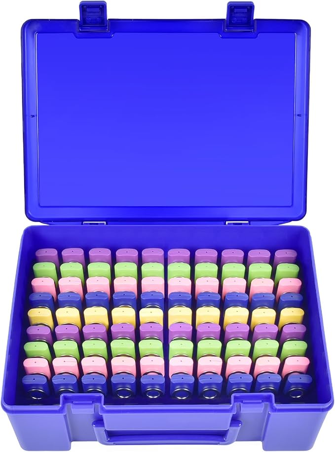 FULLCASE USB Flash Drive Case for SanDisk,for Samsung,for PNY,104-Slot | Hard Plastic Thumb Drive Organizer,for Lexar,for JOIOT,for SamData,for SIMMAX,Dual-size Removable Foam,Case Only Blue by FullcaseEasyLifeStorage