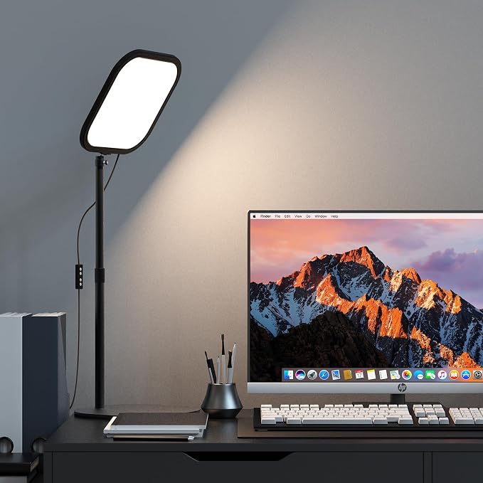 10in Zoom Lighting for Computer, Full-Screen LED Video Conference Light, Desk Ring Light with Stand and Phone Holder for Video Call, Webcam, Home Office, Podcast, Online Meeting, Live Streaming by ALTSON