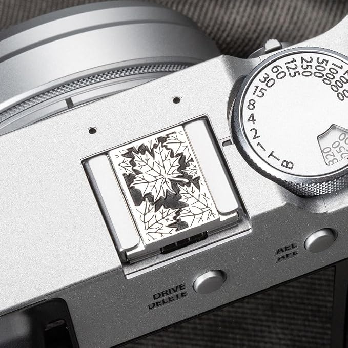Leaf Camera hot Shoe Cover and Camera Shutter Button for Nikon zf for Fujifilm X-T5 X-T4 X-T3 X-T30 II X-T20 X100VI X100V X100 X-PRO3 X-PRO2 X-S20 X-S10 (Aluminium Leaves Cover) - Image 6
