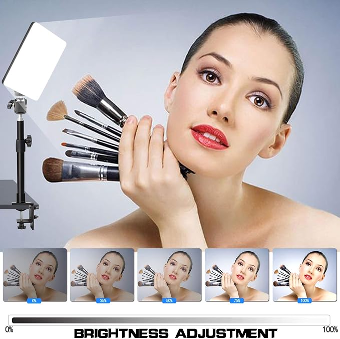 LED Desk Bi-Color Video Light, Key Light with C-Clamp Stand | 2700K-5700K Dimmable, Wireless Remote, Studio Photography Lighting - Image 3