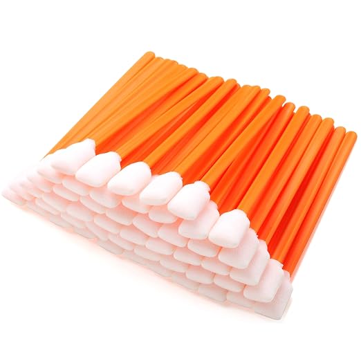 AAwipes Foam Cleaning Swab Sticks (200 pcs Large Rectangular Foam Tips, 5.25", Orange) Cleanroom Cleaning Swab Sponge Stick for Inkjet Printer, Optical Instruments - Image 5