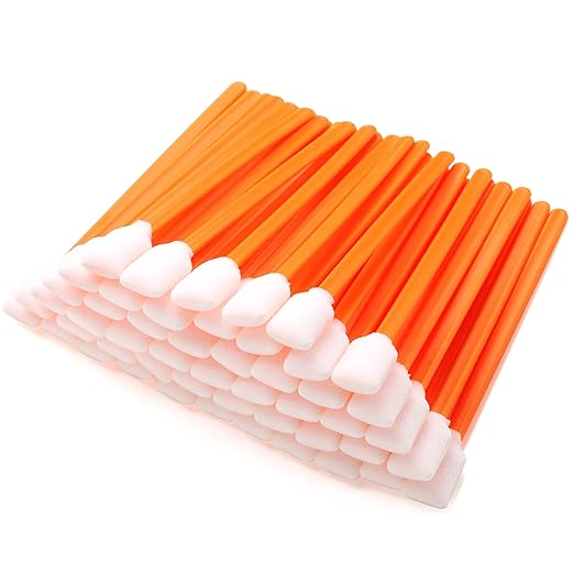 AAwipes Foam Sticks Cleaning Swabs (50 pcs 5.25" Large Rectangular Foam Tips, Orange) Cleanroom Cleaning Swab Sponge Stick for Inkjet Printer, Optical Instruments, General Cleaning (C714C) - Image 9