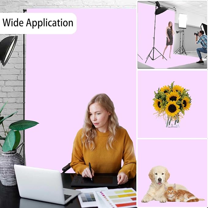 Light Purple Photography Backdrop for Photoshoot, Fabric 10x20ft | Versatile Studio Photo Backgrounds, Non Reflective, Easy to Use, for Portraits, Product, Party, Video Creation - Image 2