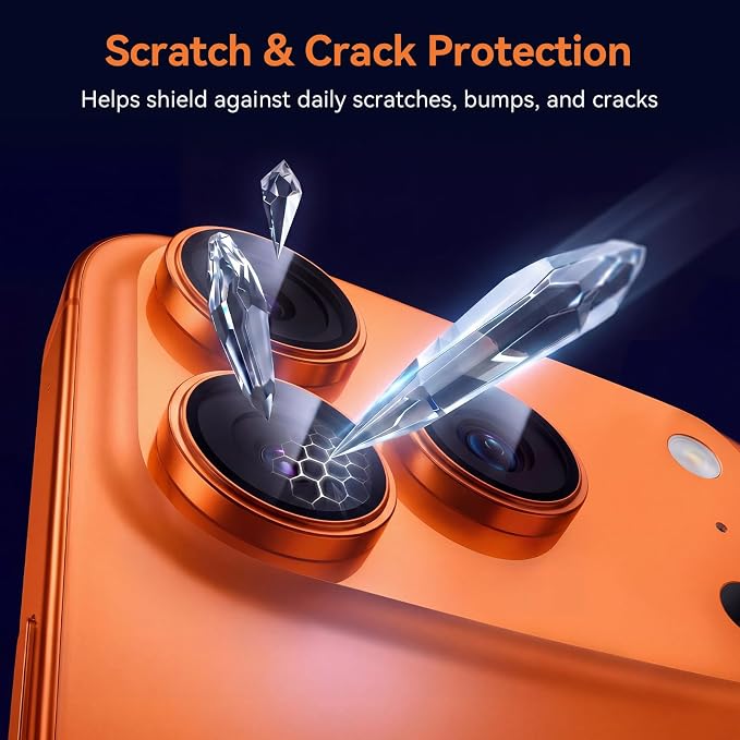 Tellegloww 22 Pcs Phone Cleaning and Protection Kit compatible with 17 Pro/17 Pro Max, Speaker Dust Mesh, Type C Port Cover, Camera Lens Protector, Camera Button Cover, Brushes and Tools Set(Orange) - Image 3