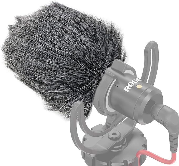 Furry Windscreen Muff, Mic Pop Filter/Foam Wind Cover fits for Rode VideoMicro and VideoMic Me Me-L Microphone by SUNMON by sunmon