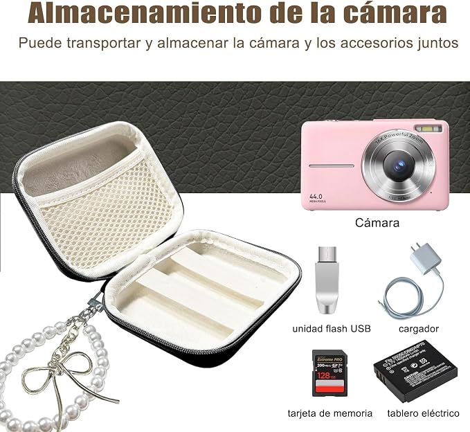 STARGAZ Digital Camera Case,suitable for camera case small such as CAMKORY/KODAK PIXPRO FZ45/FZ55/Canon PowerShot ELPH/HS,etc.Compact digital camera bag, can also store such as SD cards (Black) - Image 2