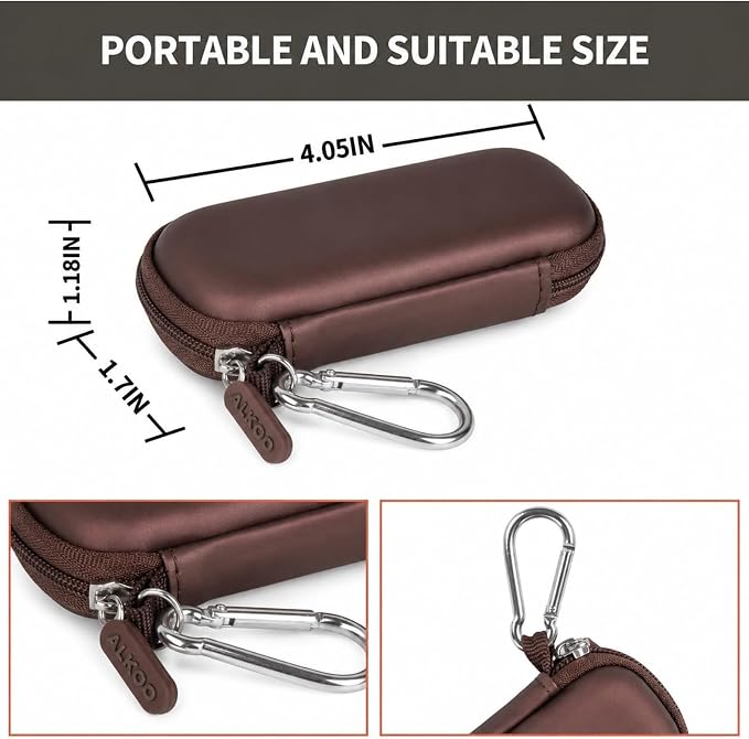 USB Flash Drive Case, SD Card/Thumb Drive/Memory Cards Holder, Bag Only | SDXC/SDHC Storage, Electronic Accessories Organizer for SanDisk / for Samsung, for Students/IT/Office/School/Travel, D-Brown - Image 3