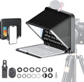 LENSGO 9.7” Teleprompter for Camera iPad Tablet Smartphone w/Remote Control, APP Compatible with iOS & Android System for Online Teaching Vlogger Live Streaming Interview, Fold in One Sec by LENSGO