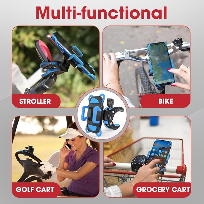 Crescendo CR-30 SlimClip Mic Stand Phone Holder, iPhone Clamp Mount, Pole Phone Mount, Microphone, Music or Drum Stand, Mic/Phone Clip - for iPhone, Samsung Galaxy, Pixel, Any Smartphone (Blue) - Image 7