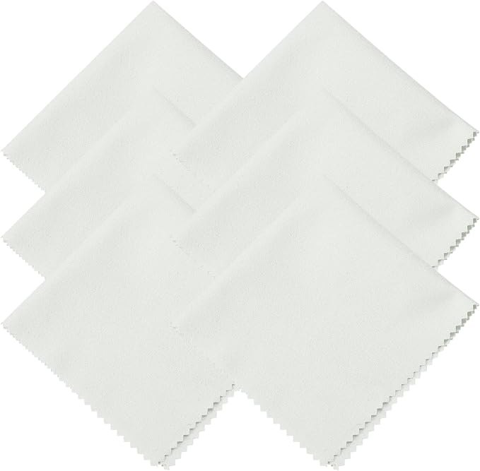 uxcell 6 Pcs Microfiber Cleaning Cloth for Glasses, 8 x 8 Inch Eyeglass Cleaning Cloth, Glasses Cleaner Wipes for Electronics Lenses Screens Cameras Cell Phones, Gray by uxcell