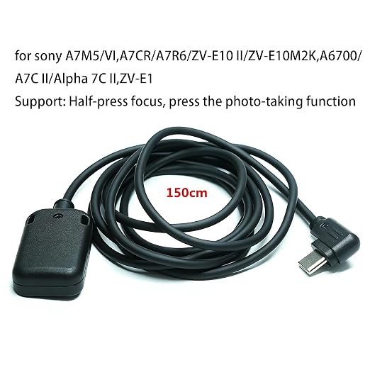 Remote Control for Sony Camera RC301-Type c USB a7m5/A7CII/A7CR/A7R6 Shutter Release Cable Camera A6700/ZV-E1/ZV-E10 II 150cm/59in Small Button for Wired Shooting Accessories(RC301 TPC A7C2 A6700) - Image 4