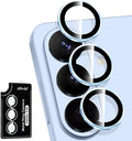 for Samsung Galaxy S26 Camera Lens Protector, Individual Metal Ring Tempered Glass Lens Cover, [Strong Adsorption] Scratch Resistant Ultra-Thin HD Clear Lens Cover, 1 Set-Blue Ring by Btscase